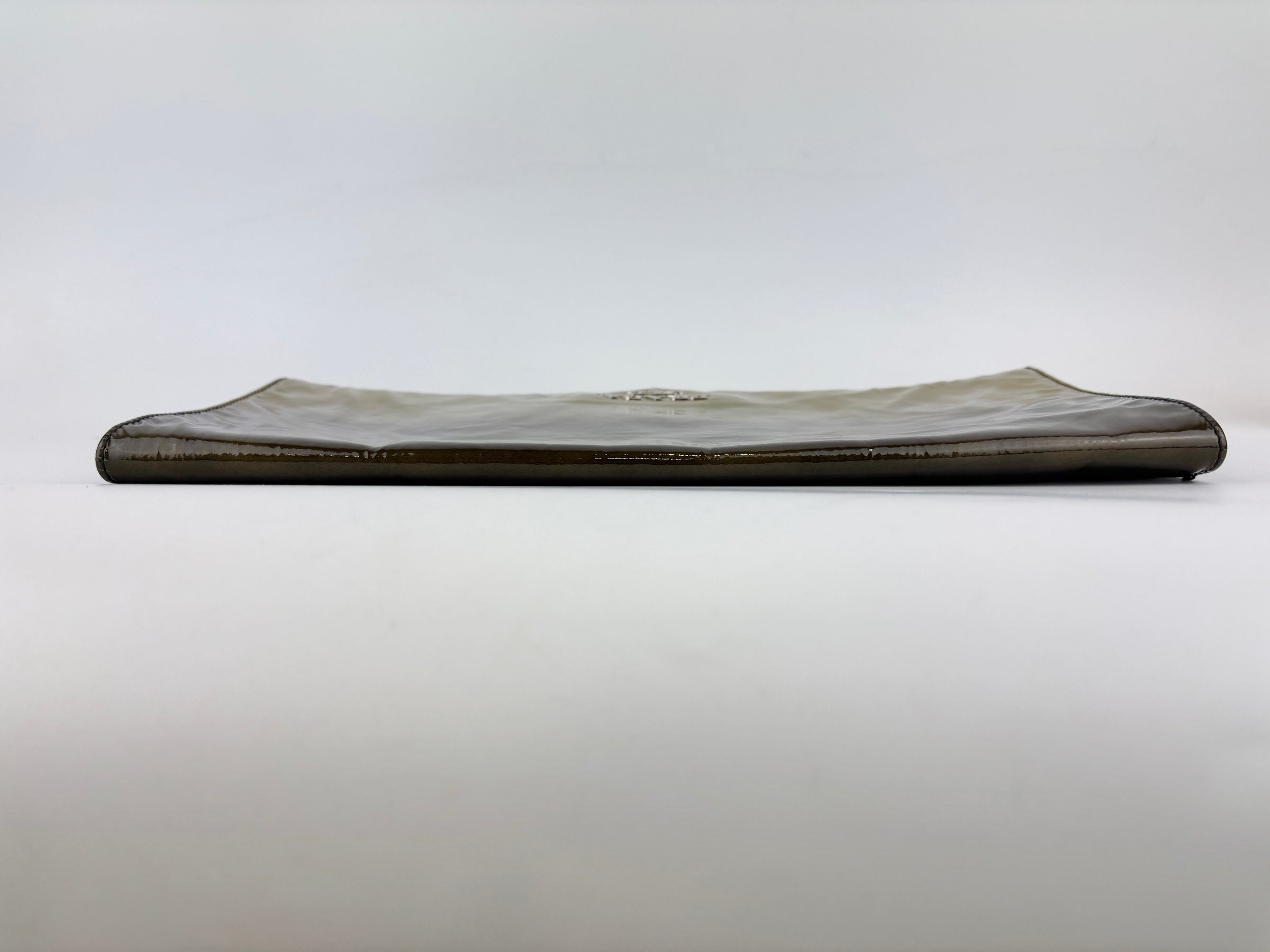 BP0110 Vernice Sfumata Grigio / Argento Ombre Patent Clutch