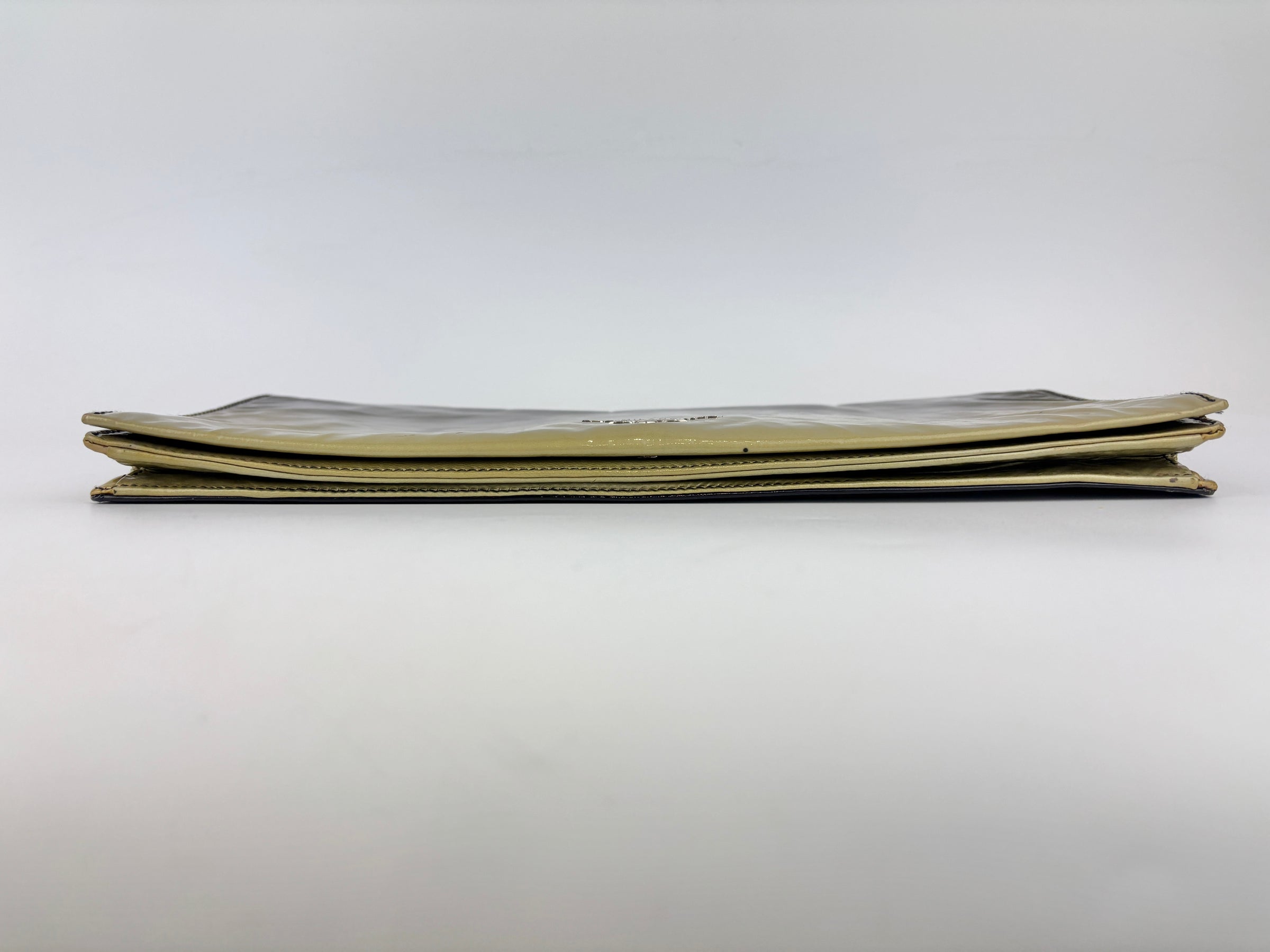 BP0110 Vernice Sfumata Grigio / Argento Ombre Patent Clutch