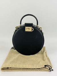 Studio Mini Round Bag Black Smooth Leather