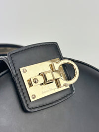 Studio Mini Round Bag Black Smooth Leather