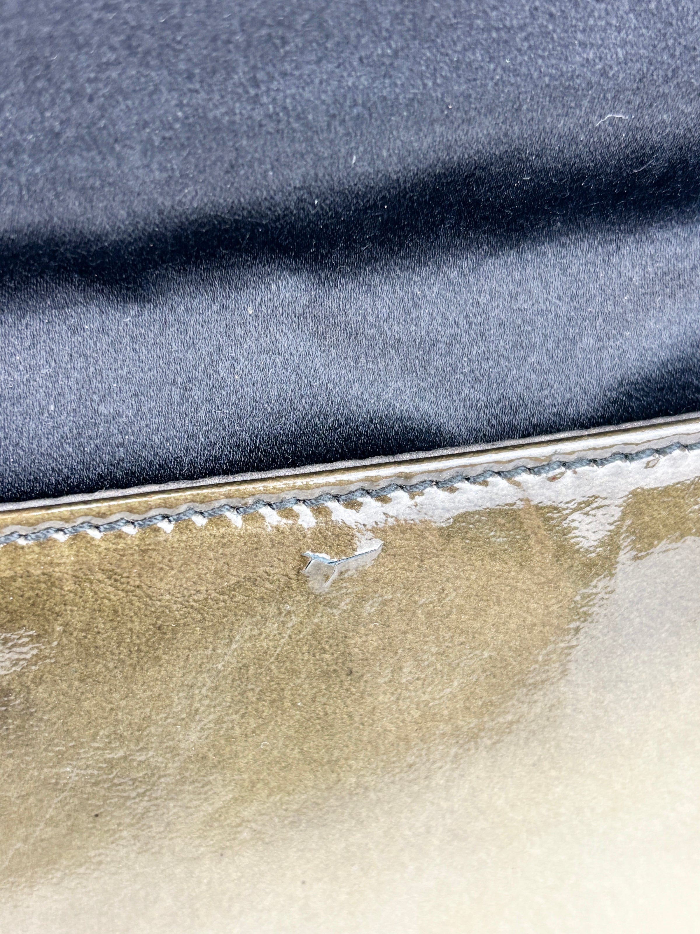 BP0110 Vernice Sfumata Grigio / Argento Ombre Patent Clutch