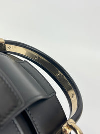 Studio Mini Round Bag Black Smooth Leather