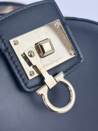 Studio Mini Round Bag Black Smooth Leather