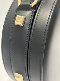 Studio Mini Round Bag Black Smooth Leather