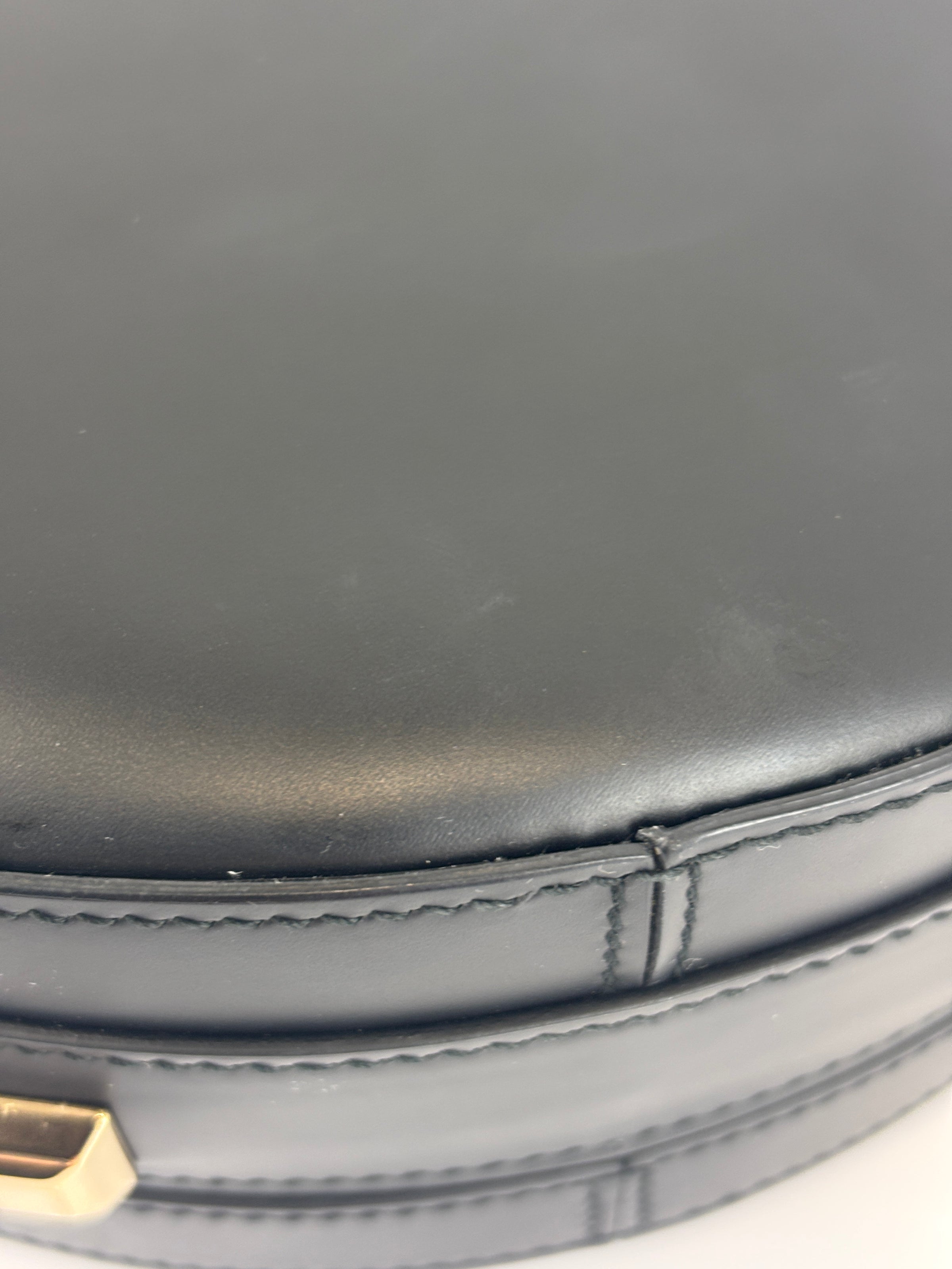 Studio Mini Round Bag Black Smooth Leather