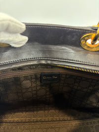 Vintage Large Lady Dior Dark Brown Lambskin GHW