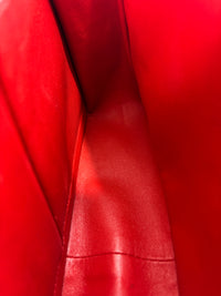 Red Lambskin Jumbo Double Flap SHW