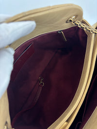 Aged Calfskin Gold Quilted Large Just Mademoiselle Bowling Bag