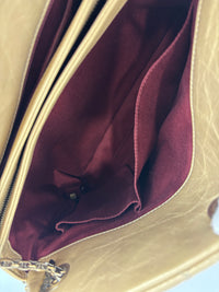 Aged Calfskin Gold Quilted Large Just Mademoiselle Bowling Bag