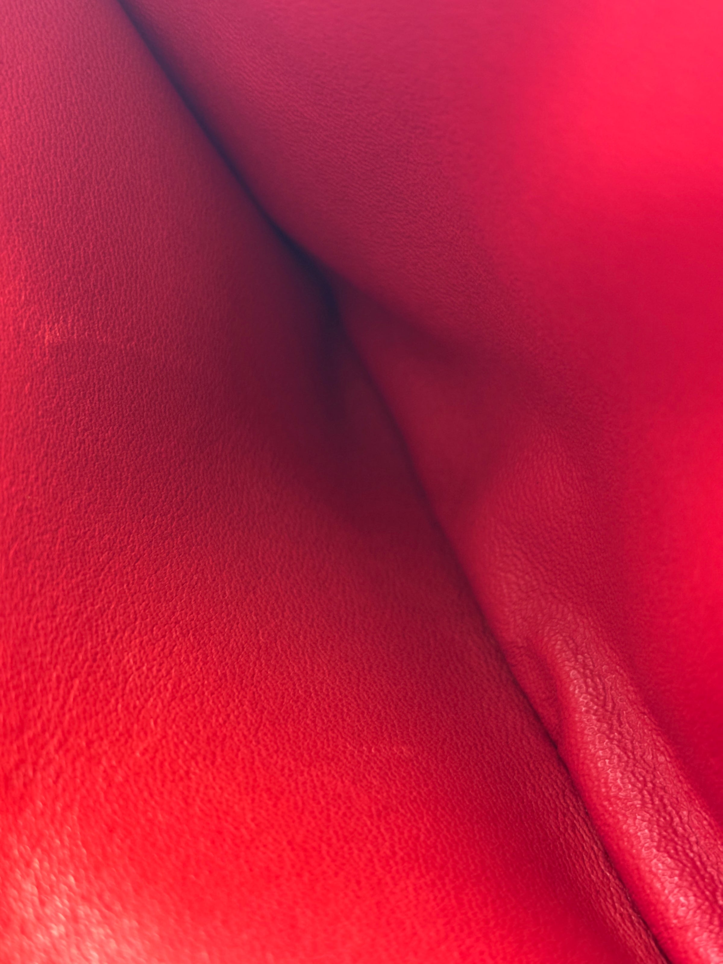 Red Lambskin Jumbo Double Flap SHW