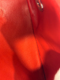 Red Lambskin Jumbo Double Flap SHW