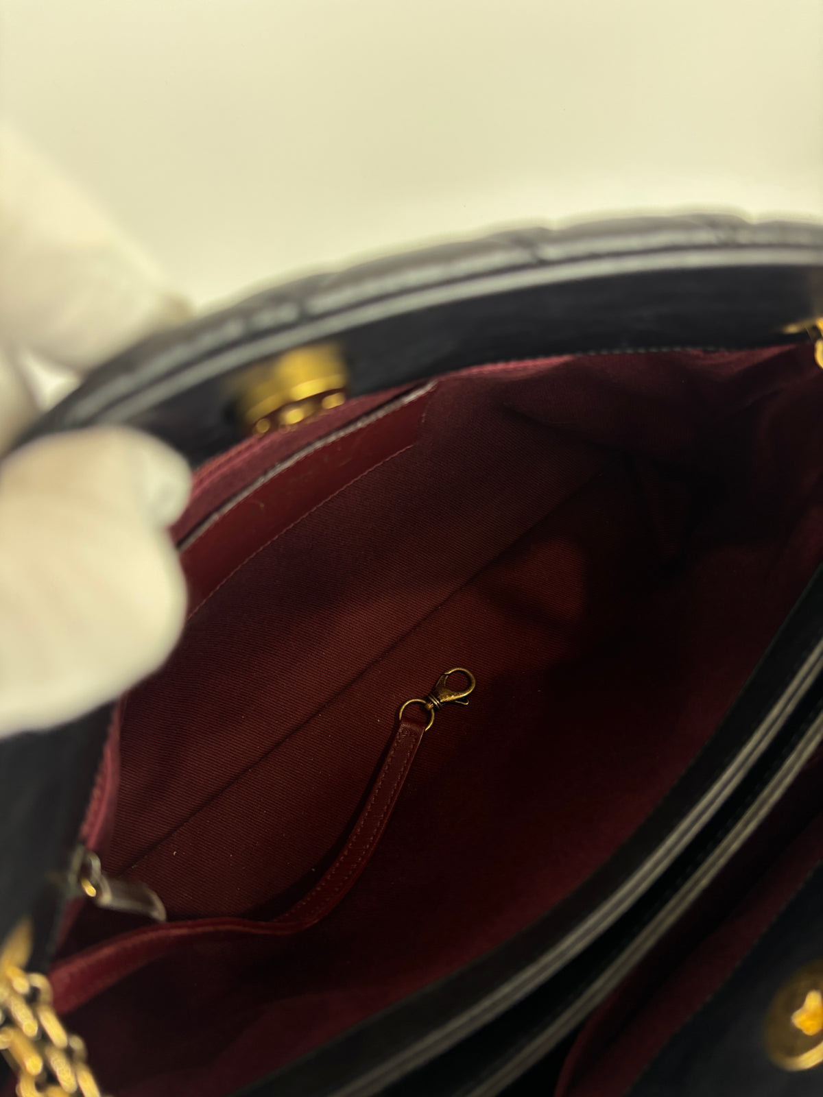 Black Quilted Large Just Mademoiselle Bowling Bag