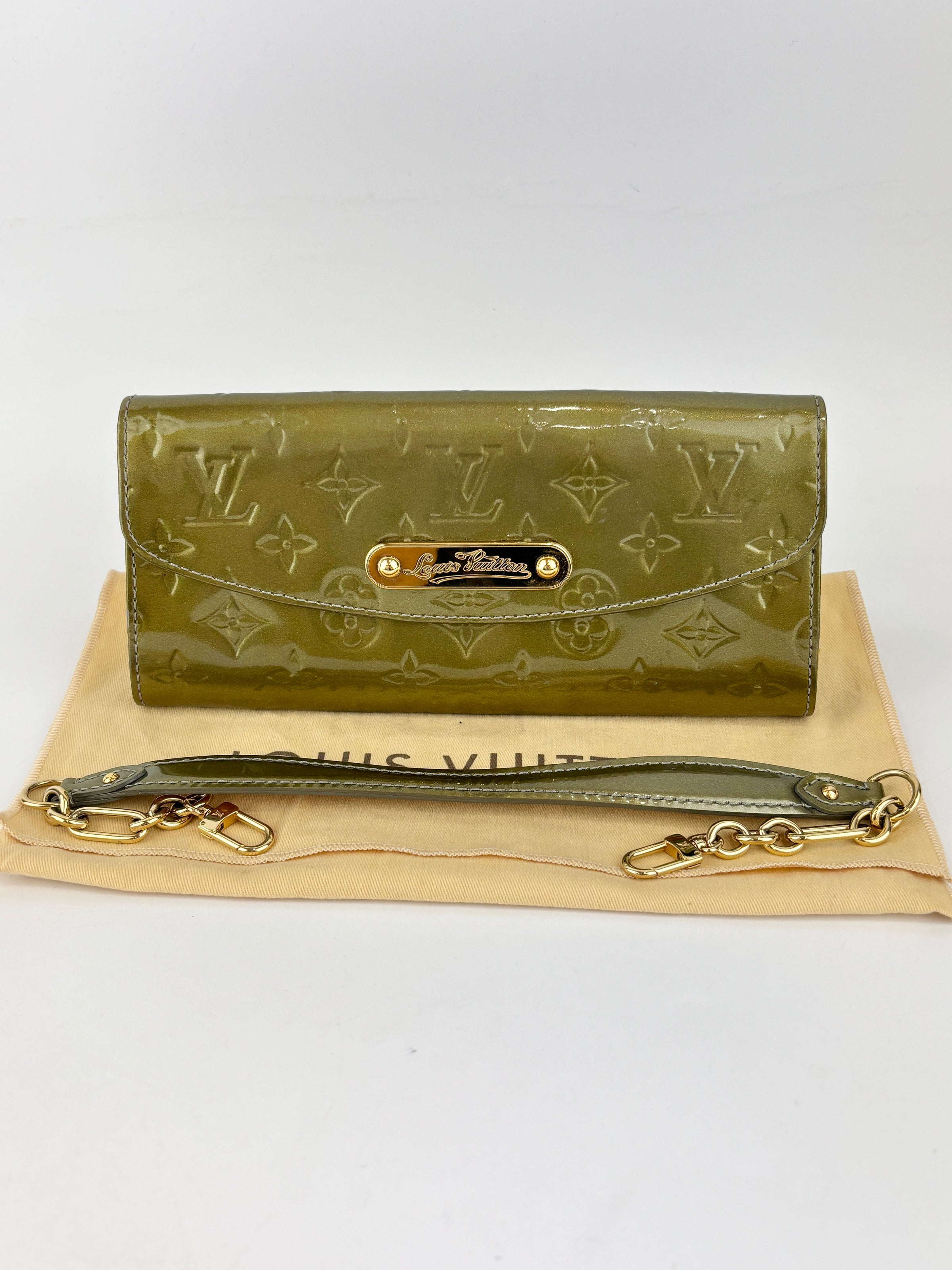 Gris Art Deco Monogram Vernis Sunset Boulevard Bag