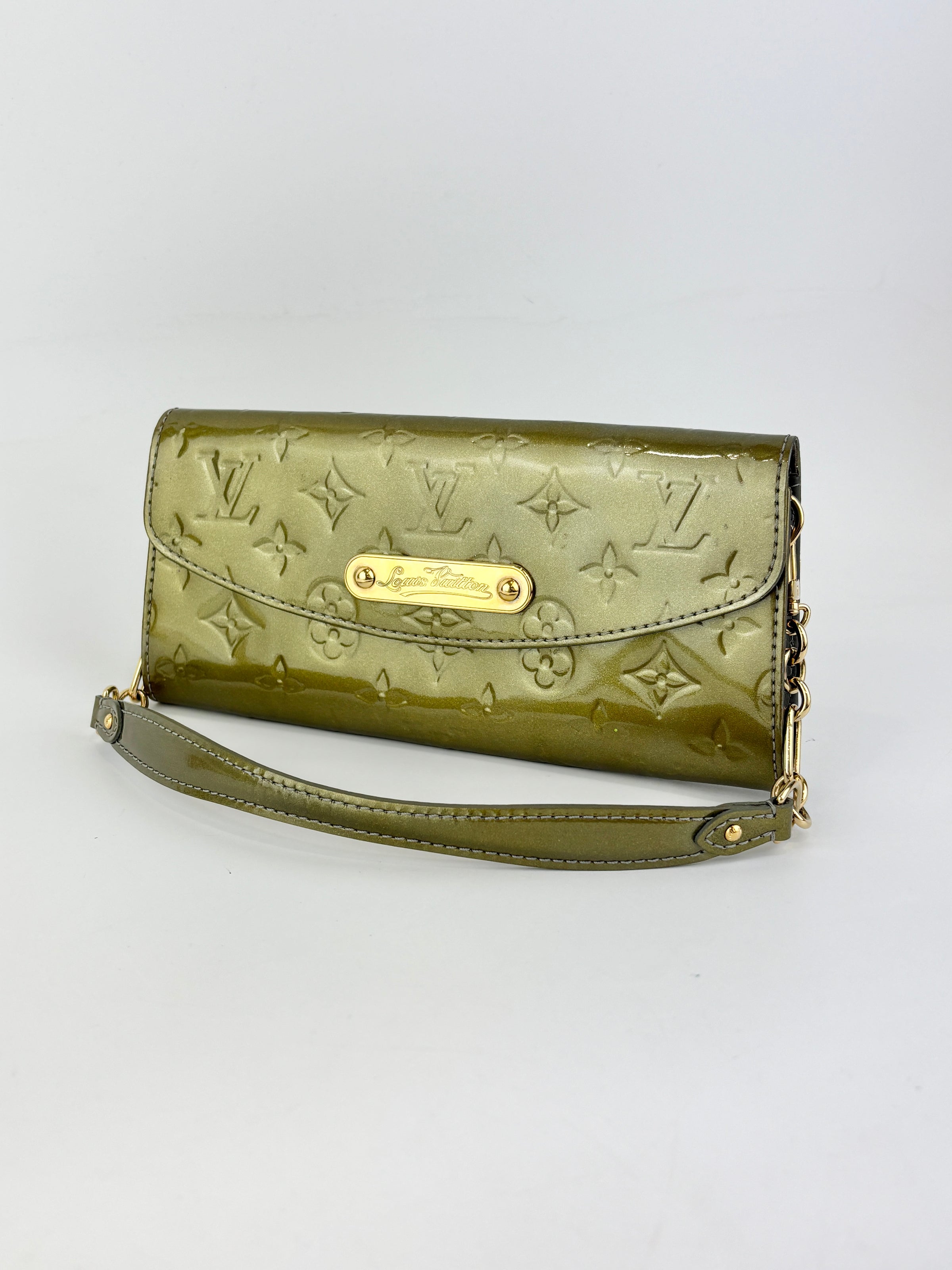 Gris Art Deco Monogram Vernis Sunset Boulevard Bag
