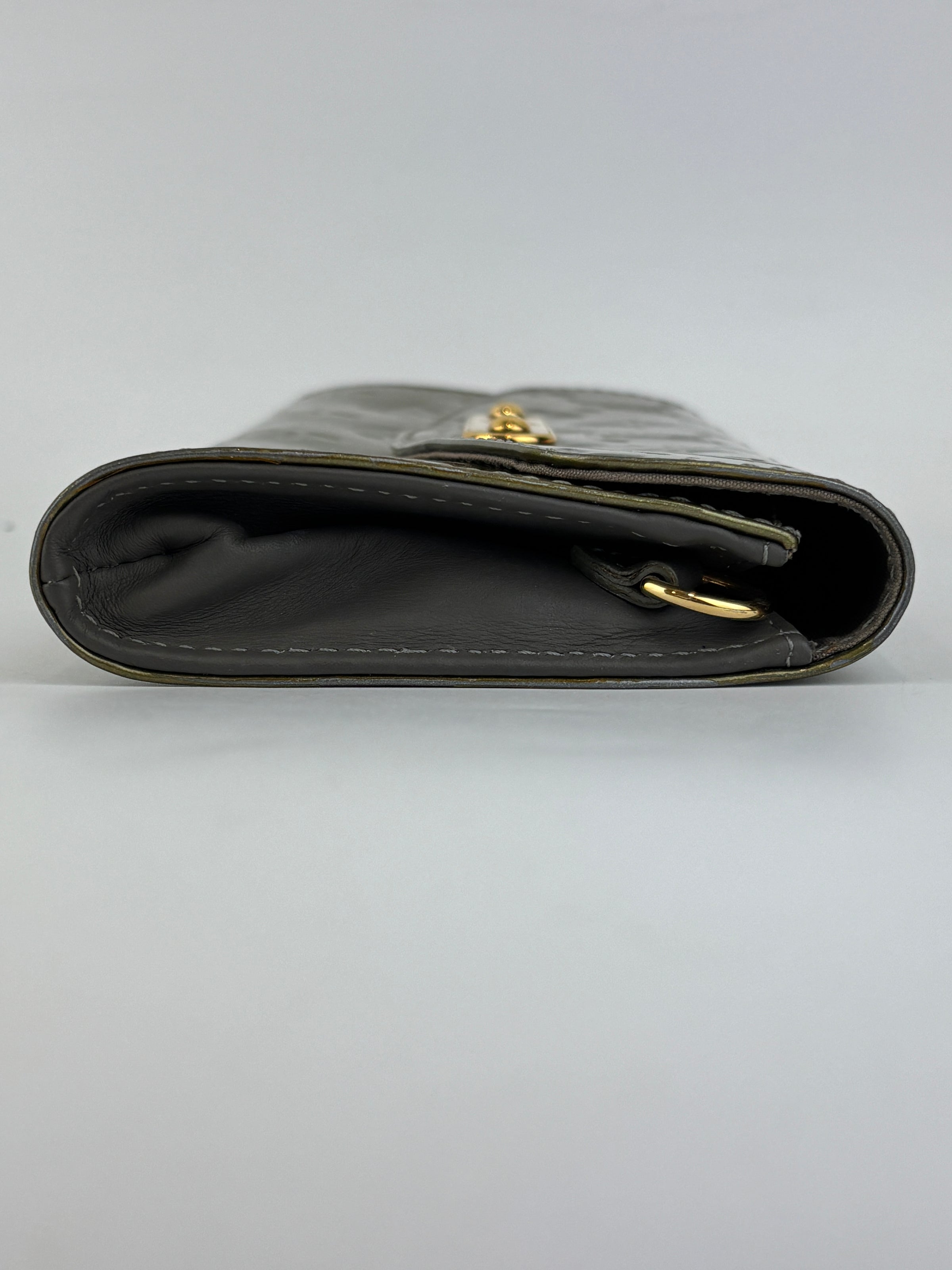 Gris Art Deco Monogram Vernis Sunset Boulevard Bag