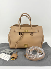 Small Bel Air Carry All Bag Latte Smooth Calfskin