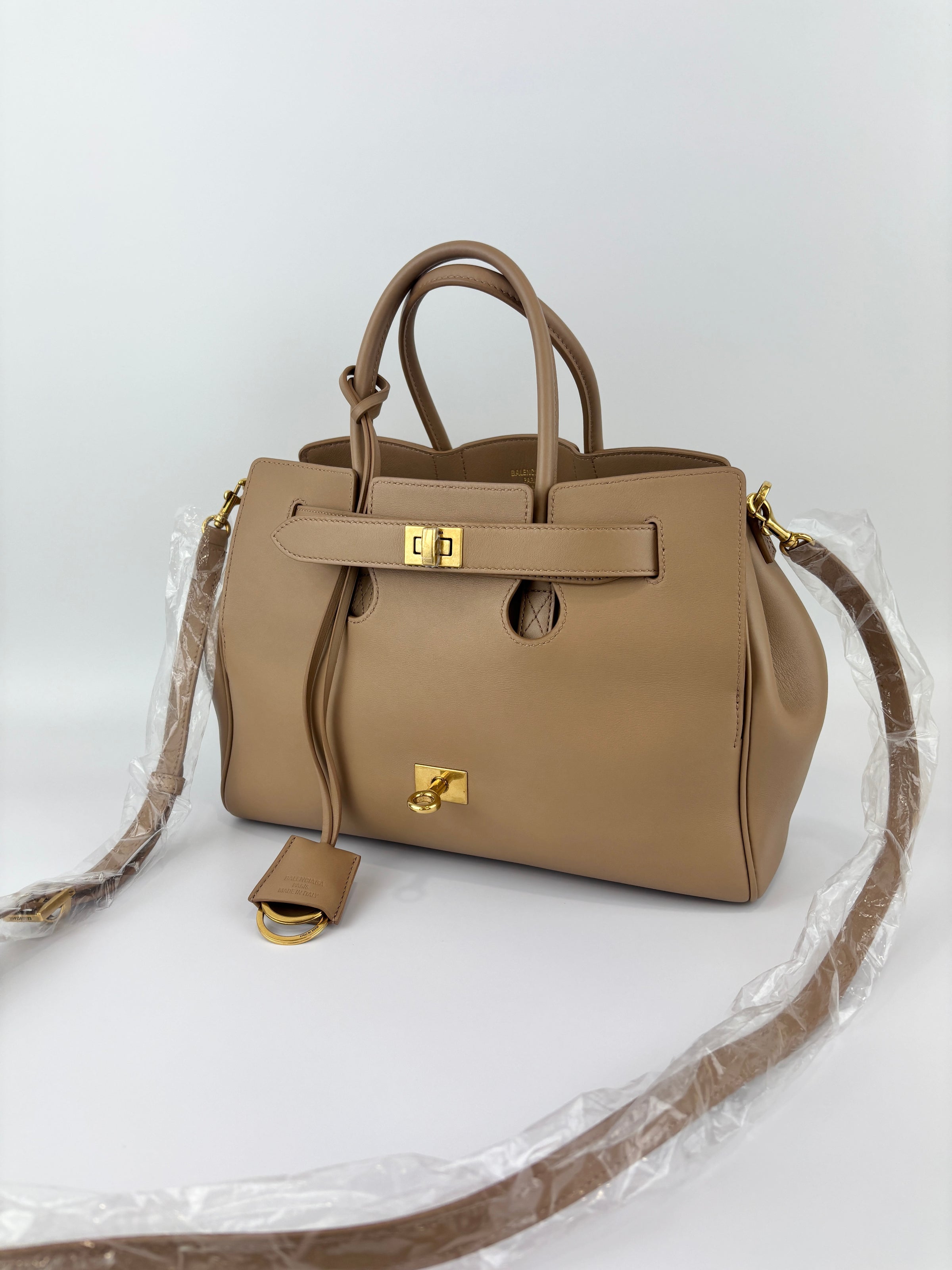 Small Bel Air Carry All Bag Latte Smooth Calfskin