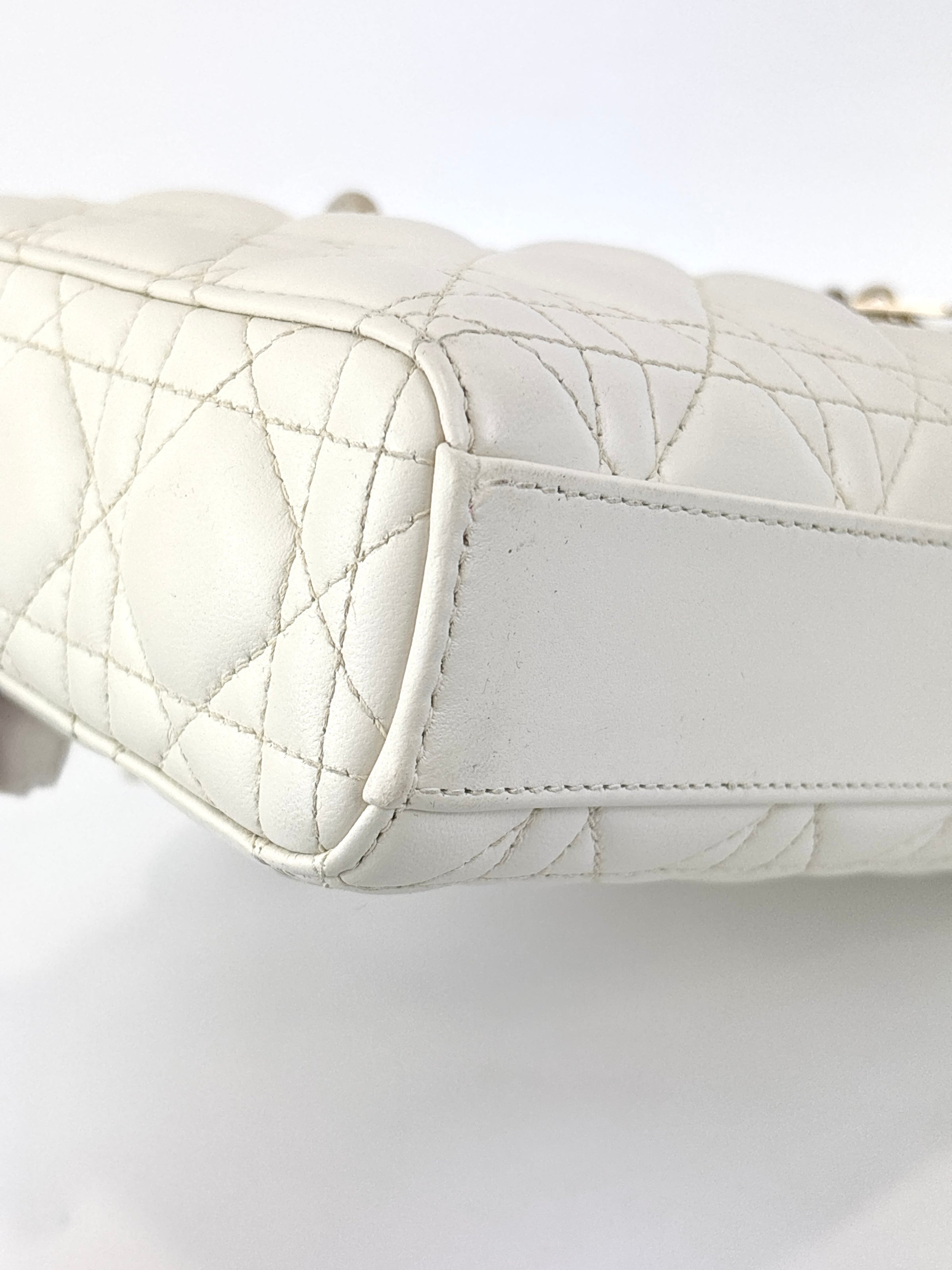 Medium Lady D-Joy Bag in Latte Cannage Lambskin 10-MA-1221 - Glampot