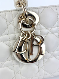 Medium Lady D-Joy Bag in Latte Cannage Lambskin 10-MA-1221 - Glampot