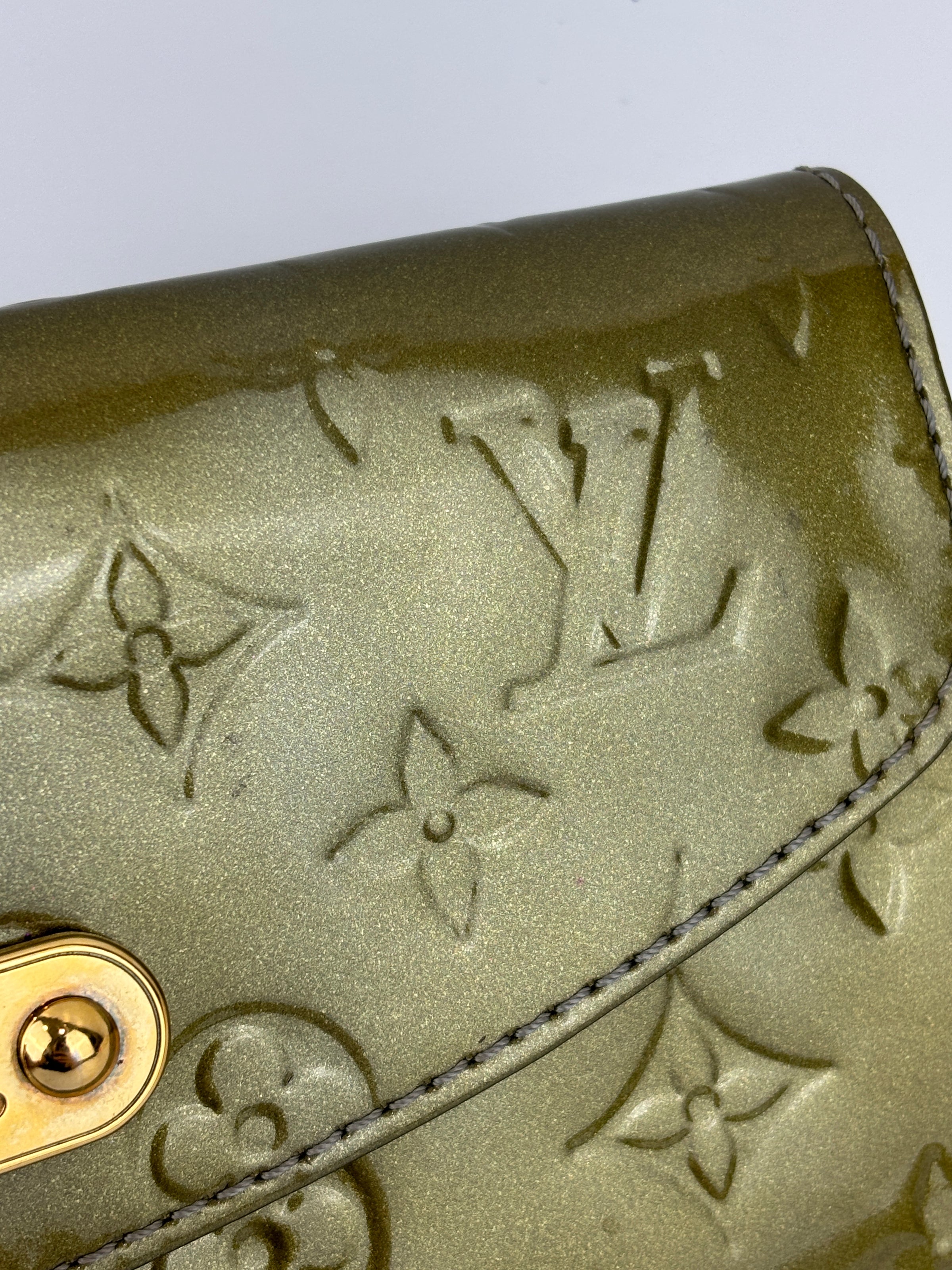 Gris Art Deco Monogram Vernis Sunset Boulevard Bag