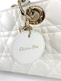 Medium Lady D-Joy Bag in Latte Cannage Lambskin 10-MA-1221 - Glampot