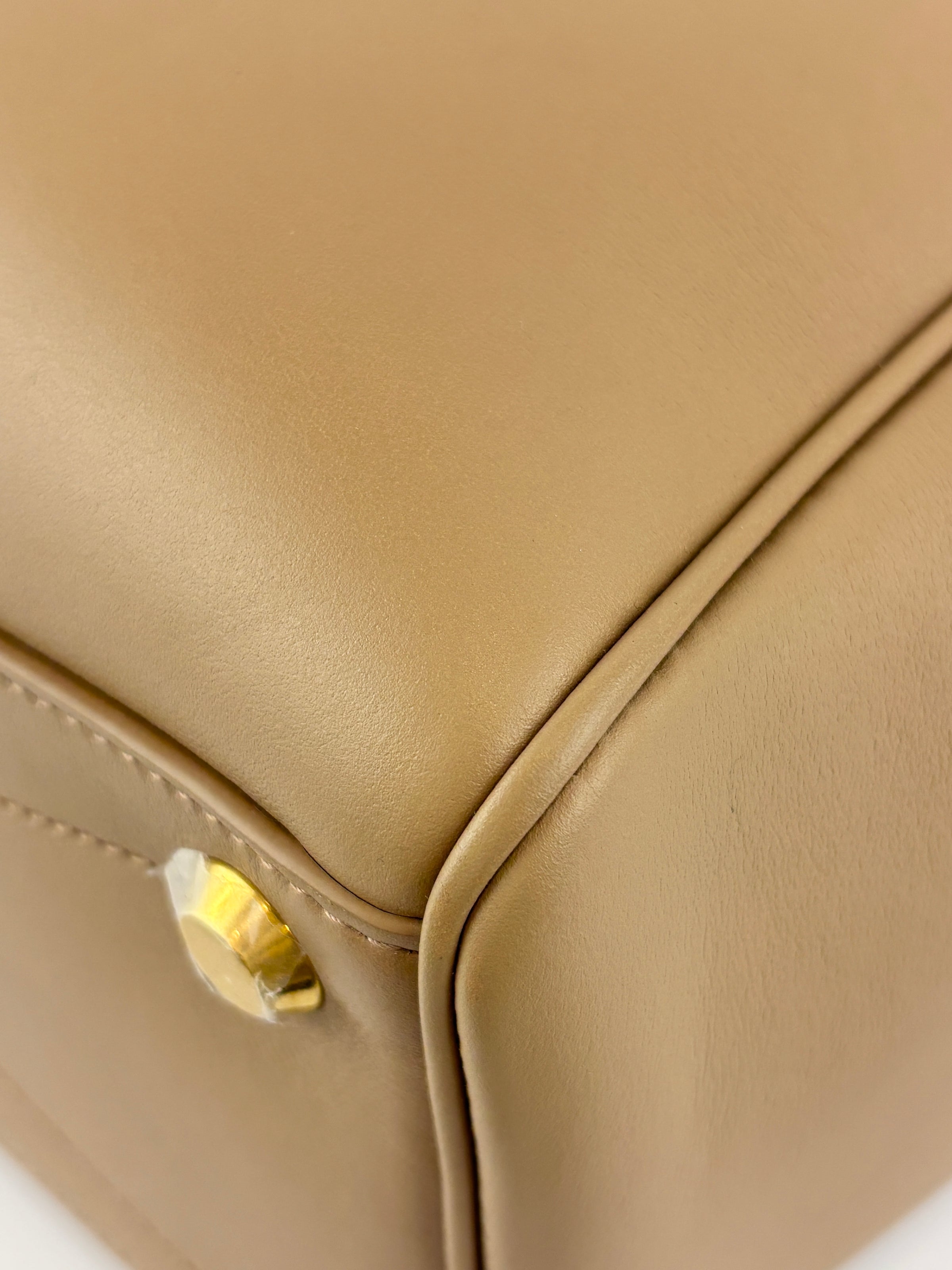 Small Bel Air Carry All Bag Latte Smooth Calfskin