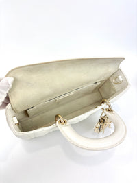 Medium Lady D-Joy Bag in Latte Cannage Lambskin 10-MA-1221 - Glampot