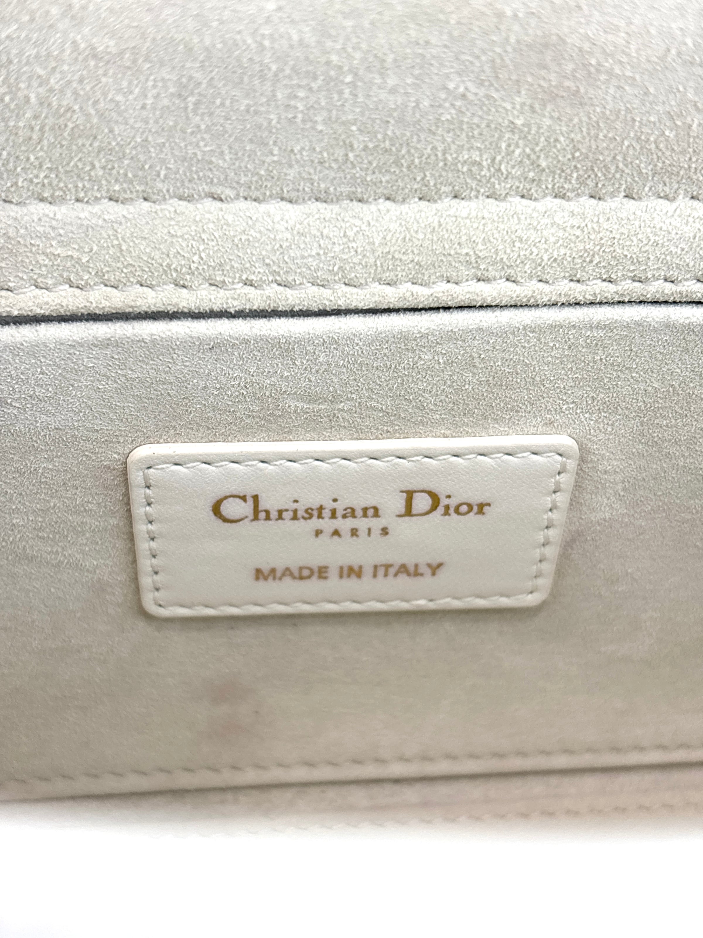 Medium Lady D-Joy Bag in Latte Cannage Lambskin 10-MA-1221 - Glampot