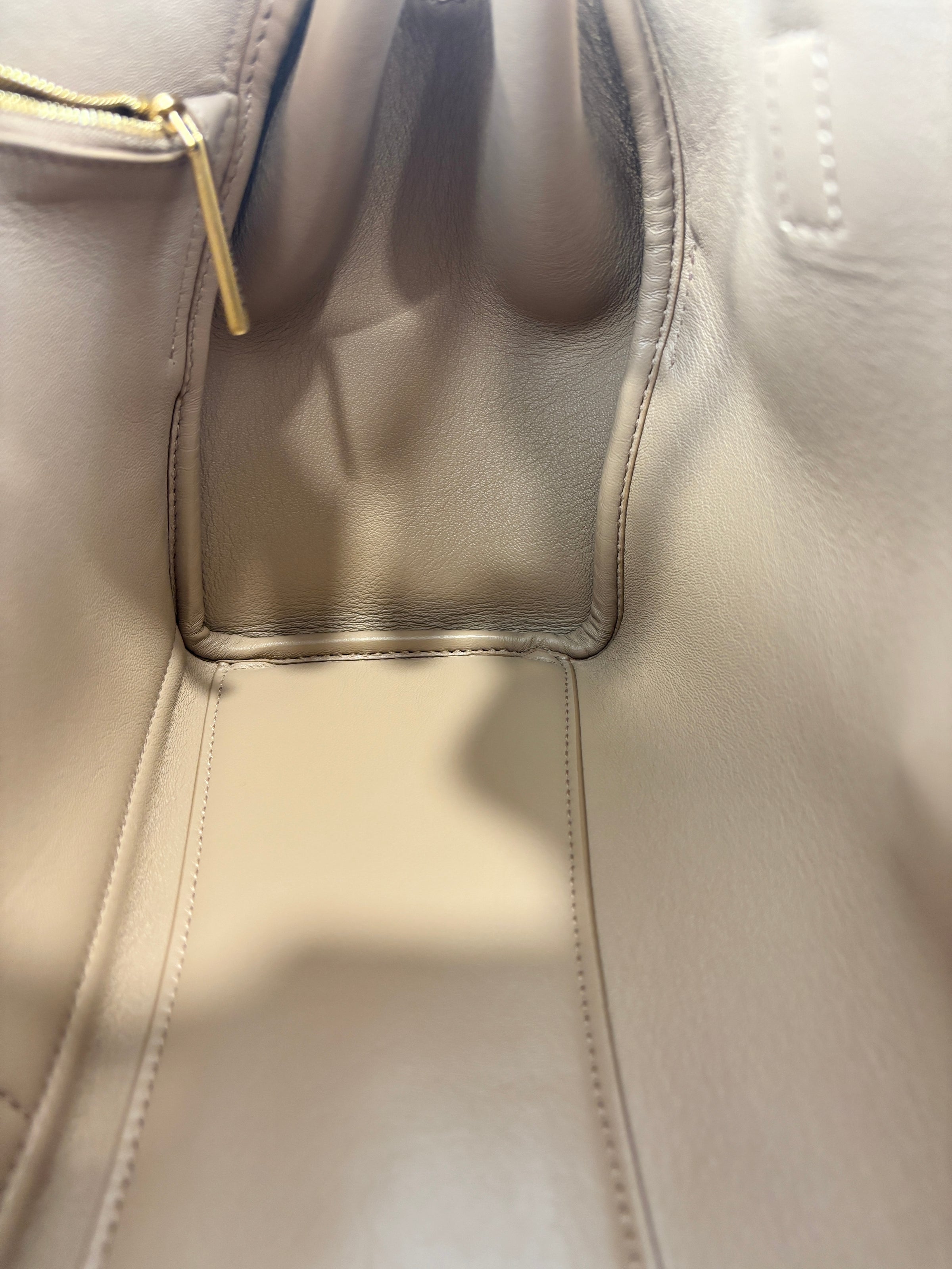 Small Bel Air Carry All Bag Latte Smooth Calfskin