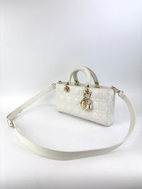 Medium Lady D-Joy Bag in Latte Cannage Lambskin 10-MA-1221 - Glampot