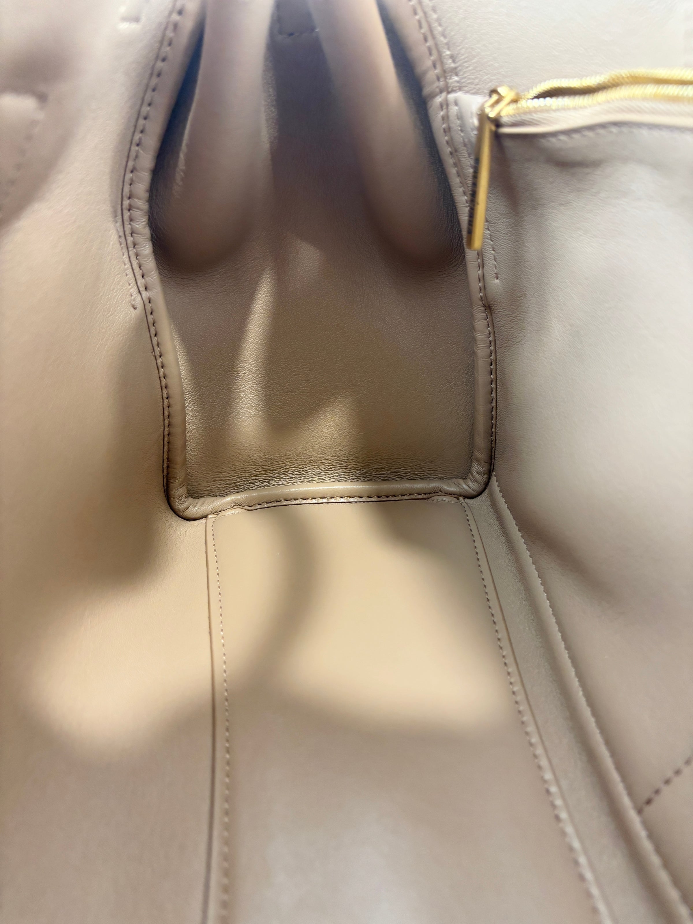 Small Bel Air Carry All Bag Latte Smooth Calfskin