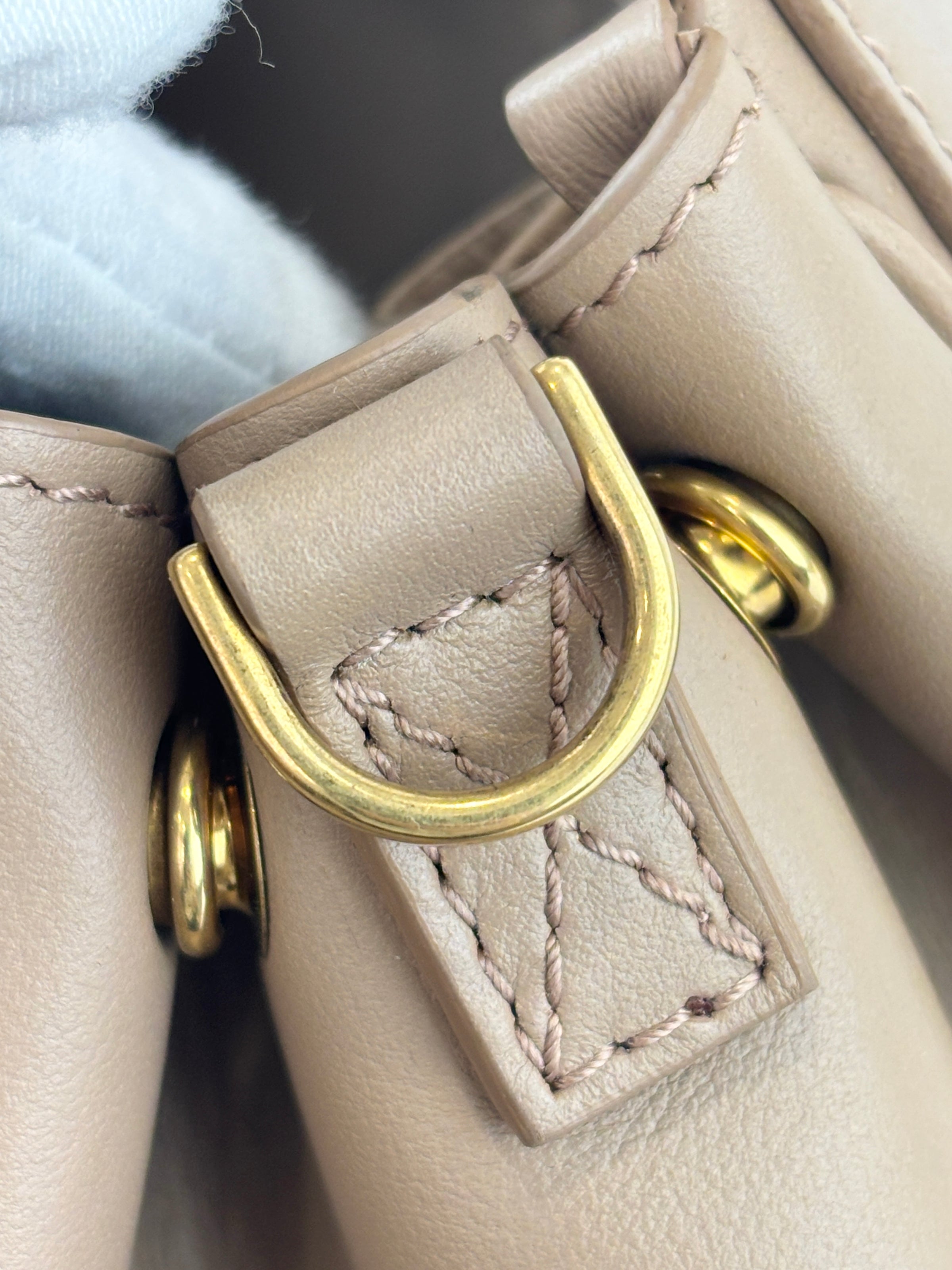 Small Bel Air Carry All Bag Latte Smooth Calfskin