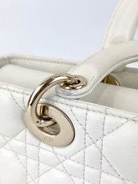 Medium Lady D-Joy Bag in Latte Cannage Lambskin 10-MA-1221 - Glampot