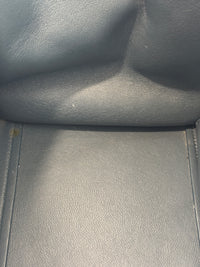 Medium Trapeze Blue Grained Calfskin/Suede