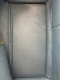 Medium Trapeze Blue Grained Calfskin/Suede