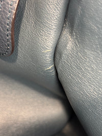 Medium Trapeze Blue Grained Calfskin/Suede