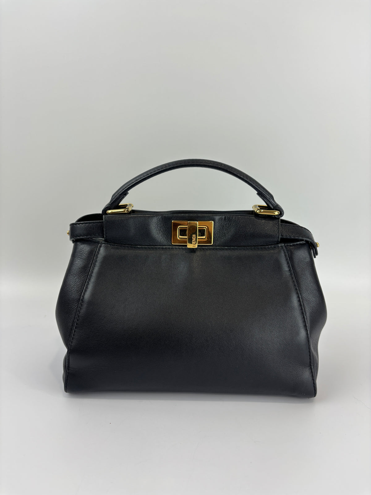 8BN244 Black Nappa Leather Mini Peekaboo