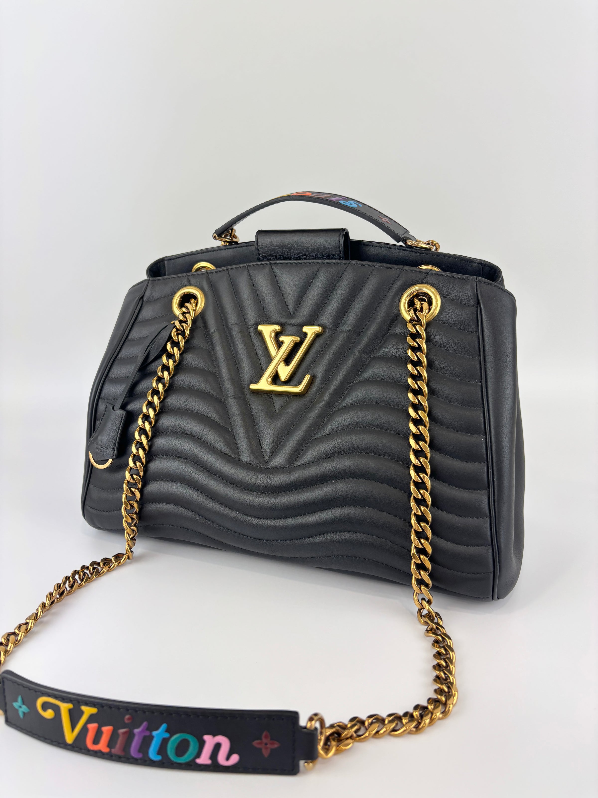 New Wave Chain Tote Black