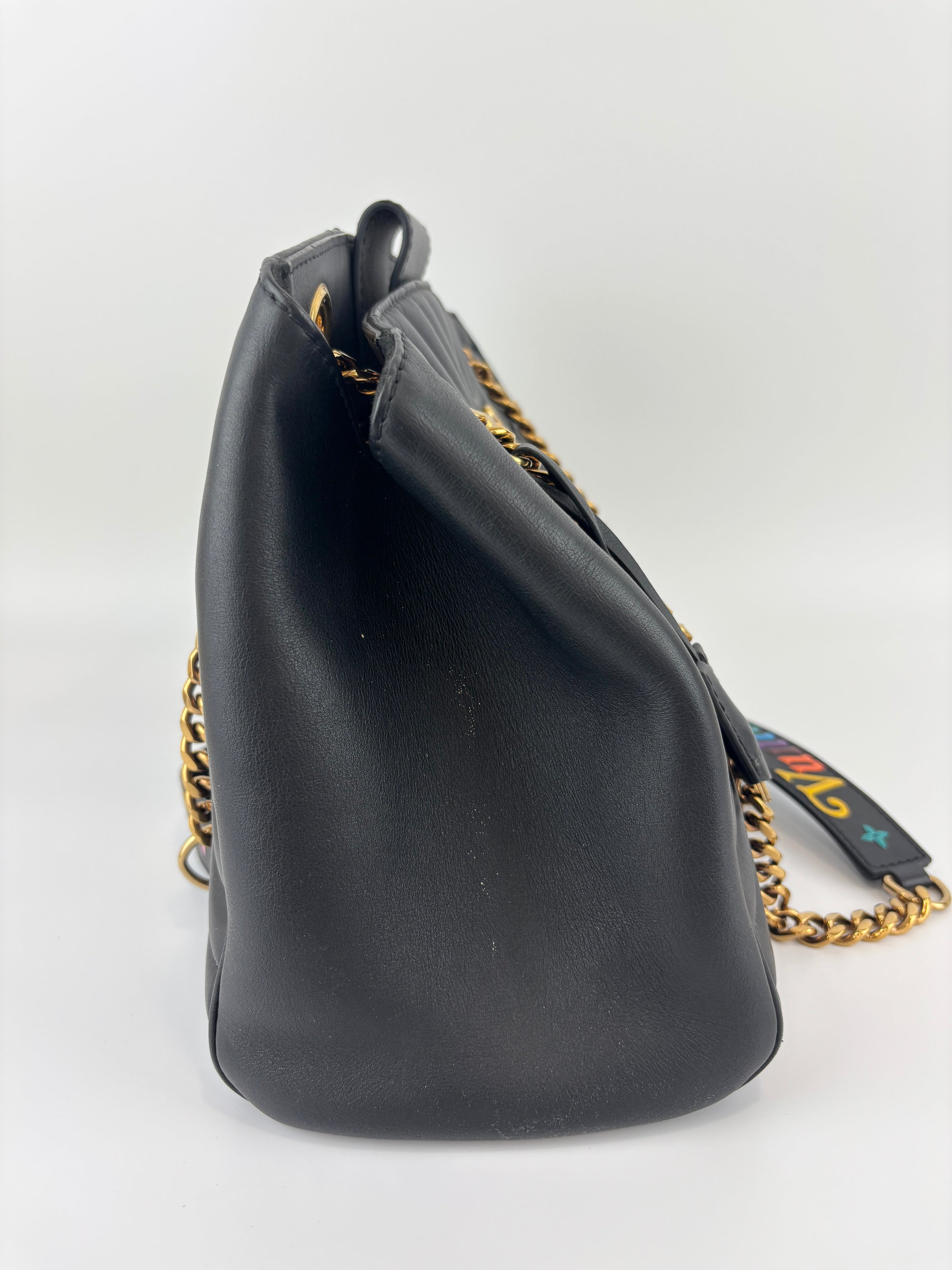 New Wave Chain Tote Black