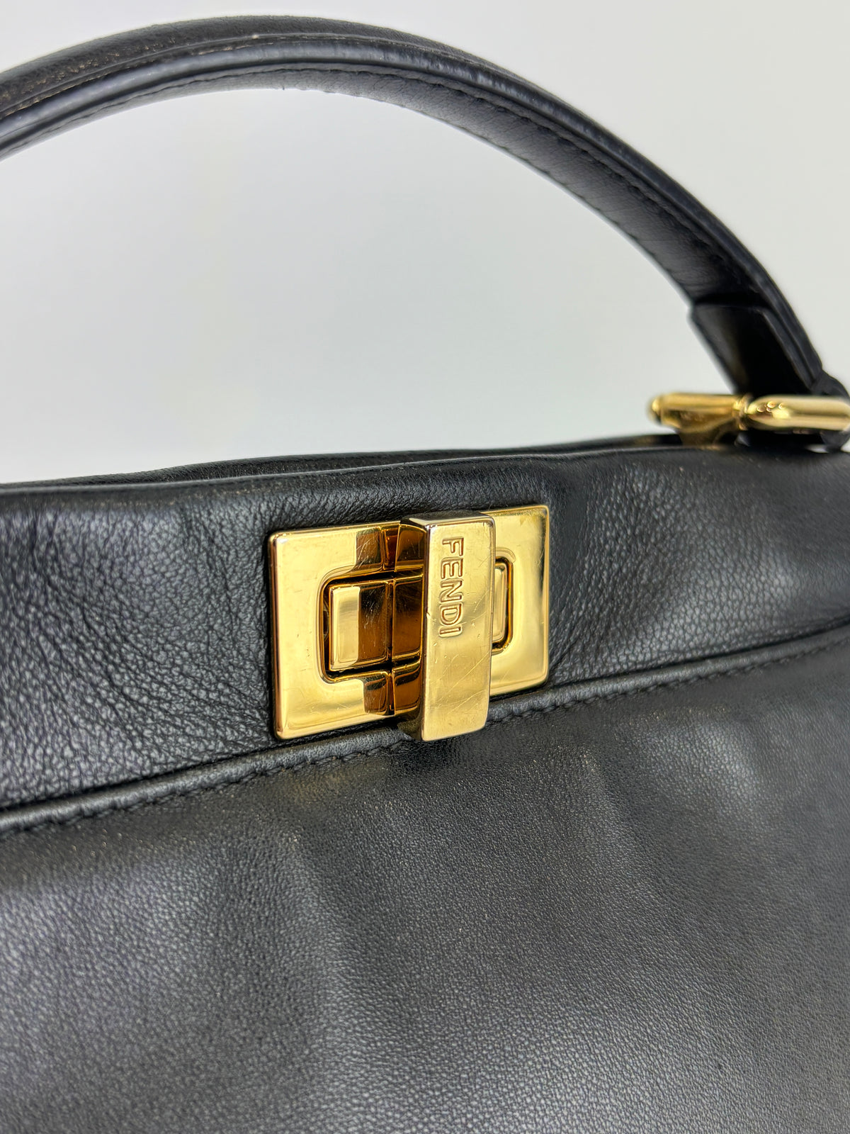 8BN244 Black Nappa Leather Mini Peekaboo