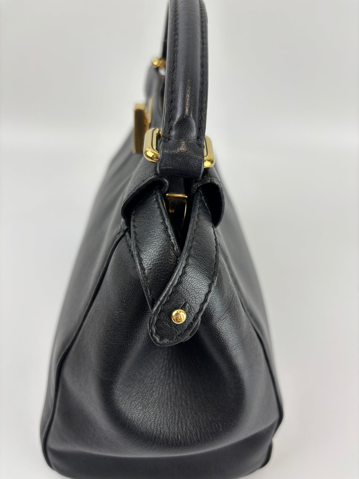 8BN244 Black Nappa Leather Mini Peekaboo