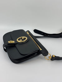 Blondie GG Supreme Smooth Leather Belt Bag in Black GHW