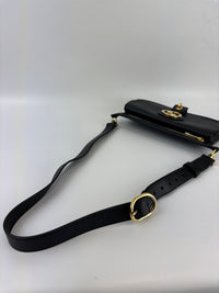 Blondie GG Supreme Smooth Leather Belt Bag in Black GHW