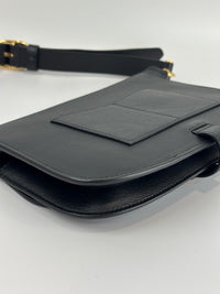 Blondie GG Supreme Smooth Leather Belt Bag in Black GHW