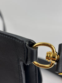 Blondie GG Supreme Smooth Leather Belt Bag in Black GHW