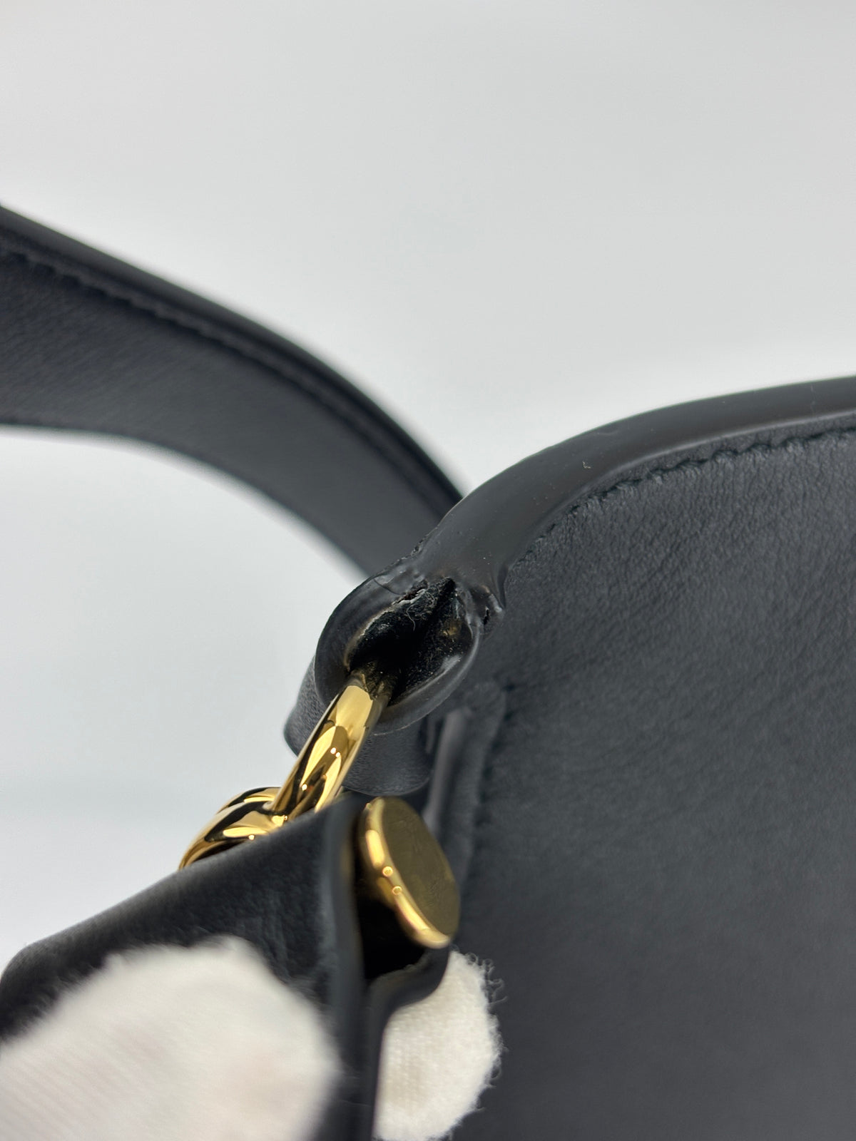 Blondie GG Supreme Smooth Leather Belt Bag in Black GHW
