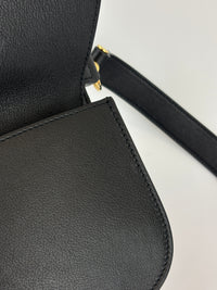Blondie GG Supreme Smooth Leather Belt Bag in Black GHW