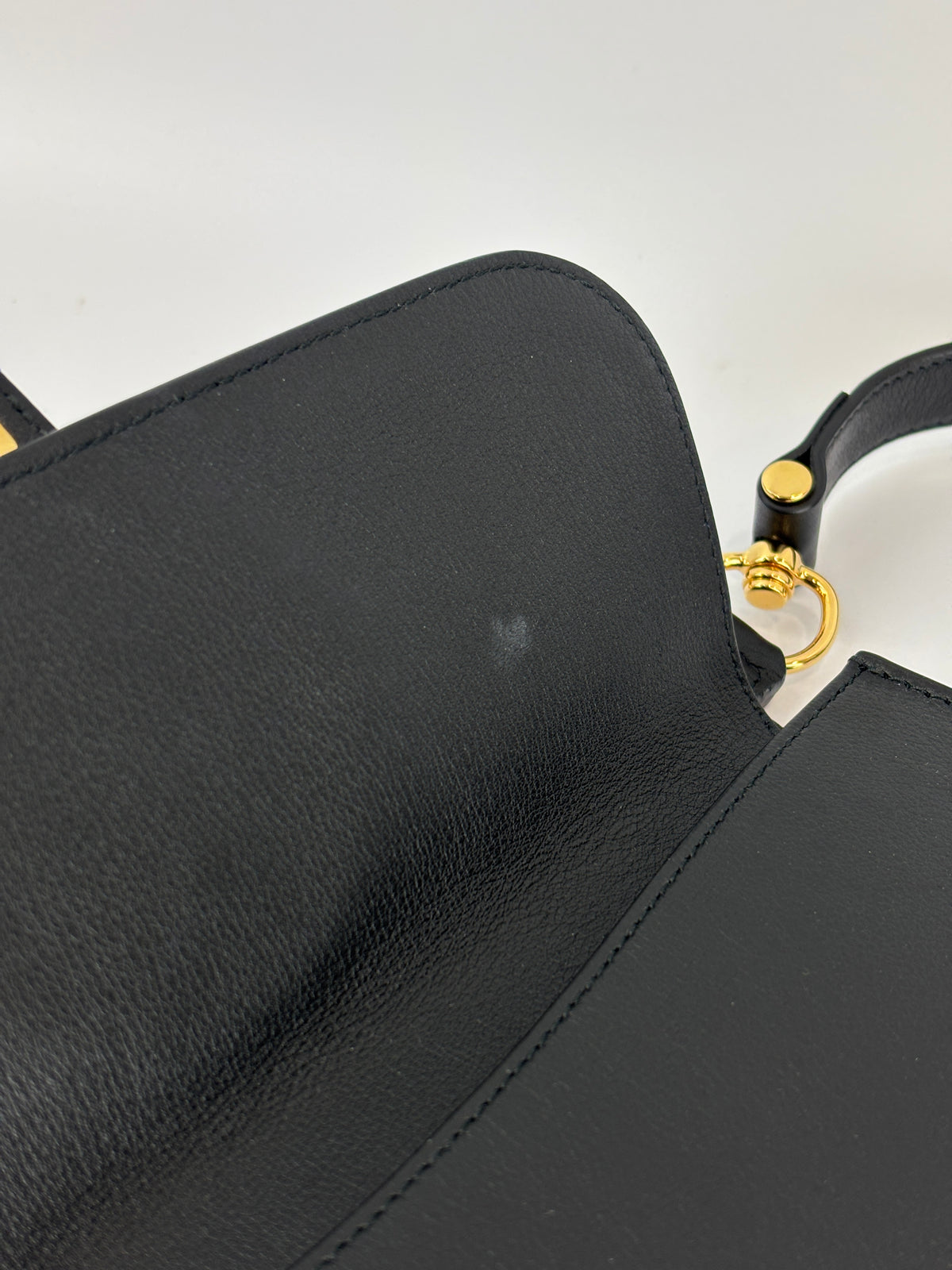 Blondie GG Supreme Smooth Leather Belt Bag in Black GHW
