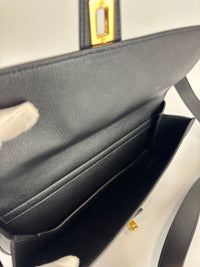 Blondie GG Supreme Smooth Leather Belt Bag in Black GHW
