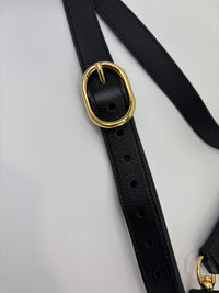 Blondie GG Supreme Smooth Leather Belt Bag in Black GHW